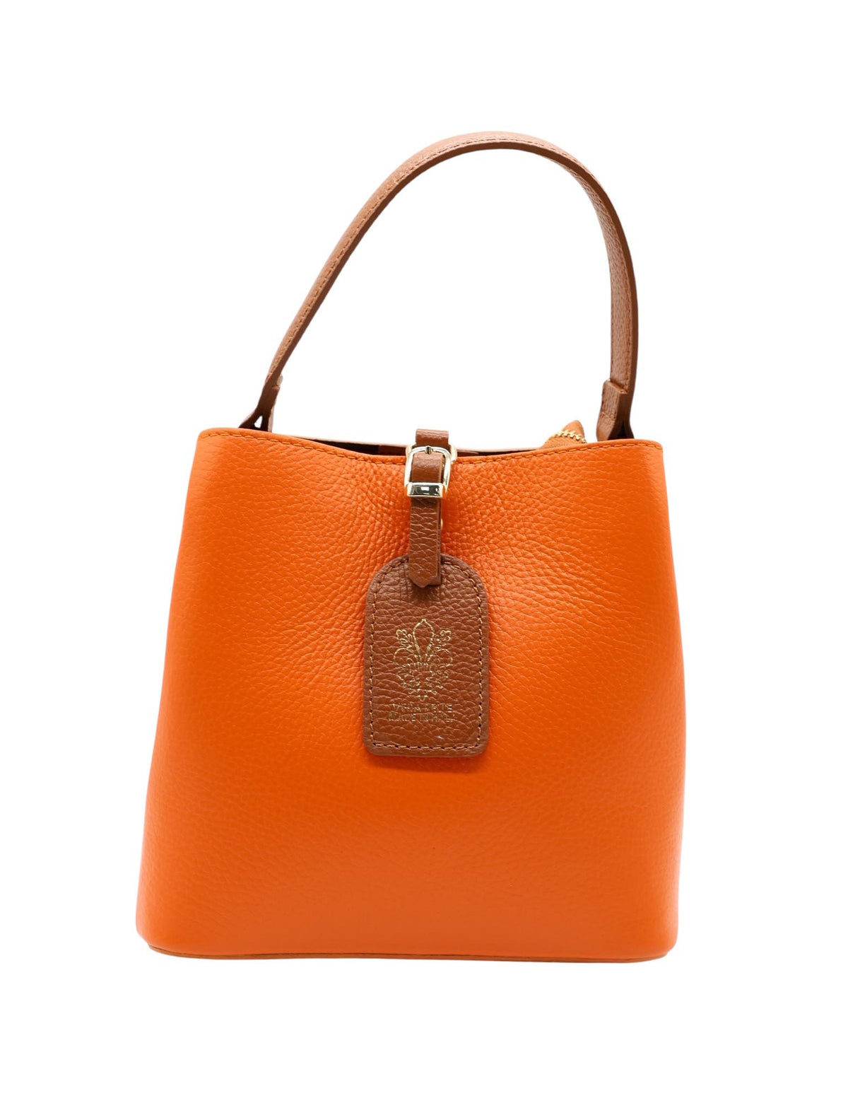 Borsa a secchiello in vera pelle