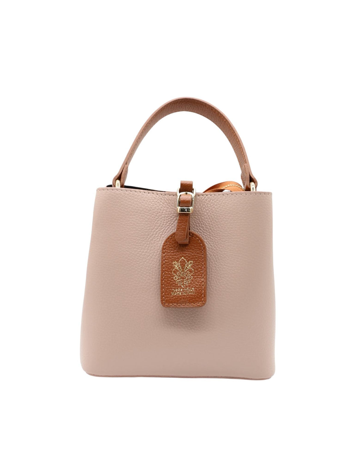 Borsa a secchiello in vera pelle