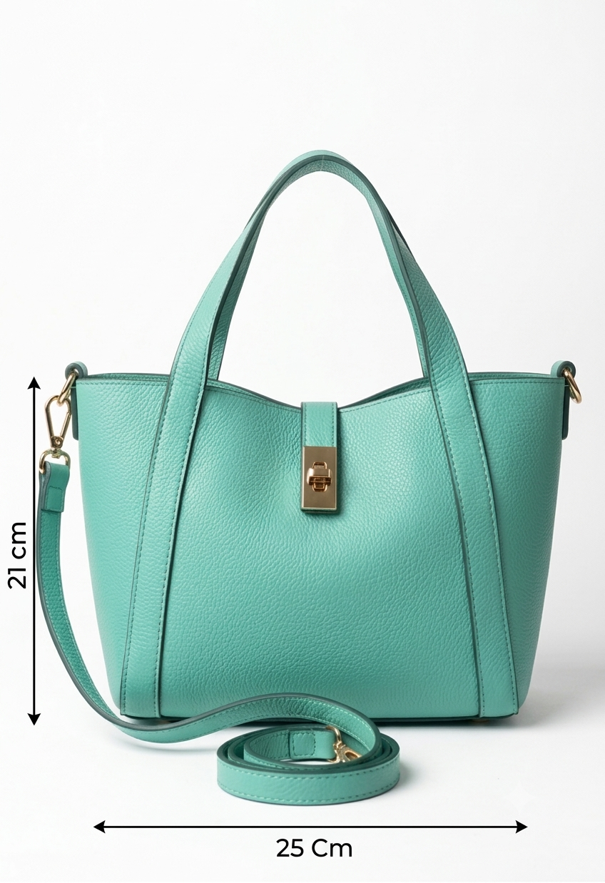 Borsa a mano in vera pelle
