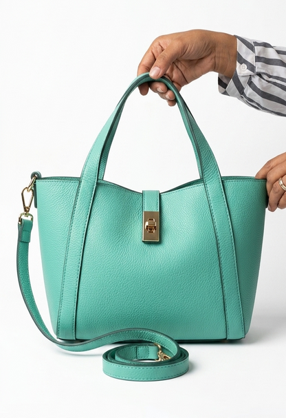 Borsa a mano in vera pelle